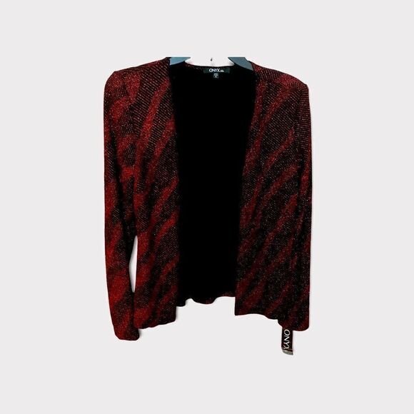 Vintage Onyx Nite Blazer Jacket Red Sequin Sz S NWT - Picture 1 of 4